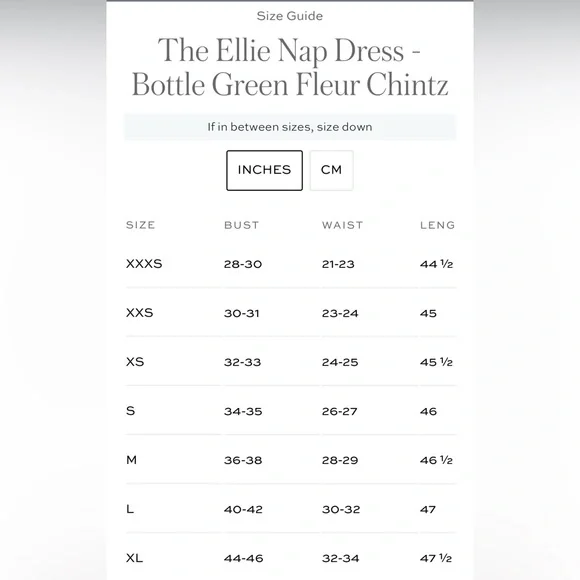 New! Hill House The Ellie Nap Dress Medium Bottle Green Fleur Chintz - Picture 5 of 9